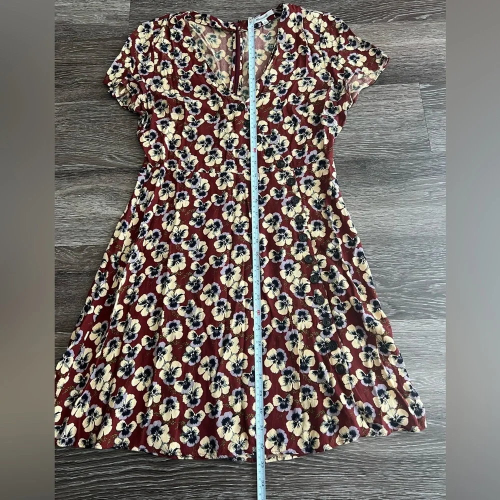 Madewell button wrap dress in viola floral - Picture 10 of 12